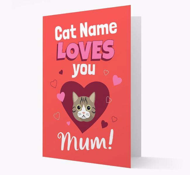 'Loves You Mum' - Personalised {breedCommonName} Card